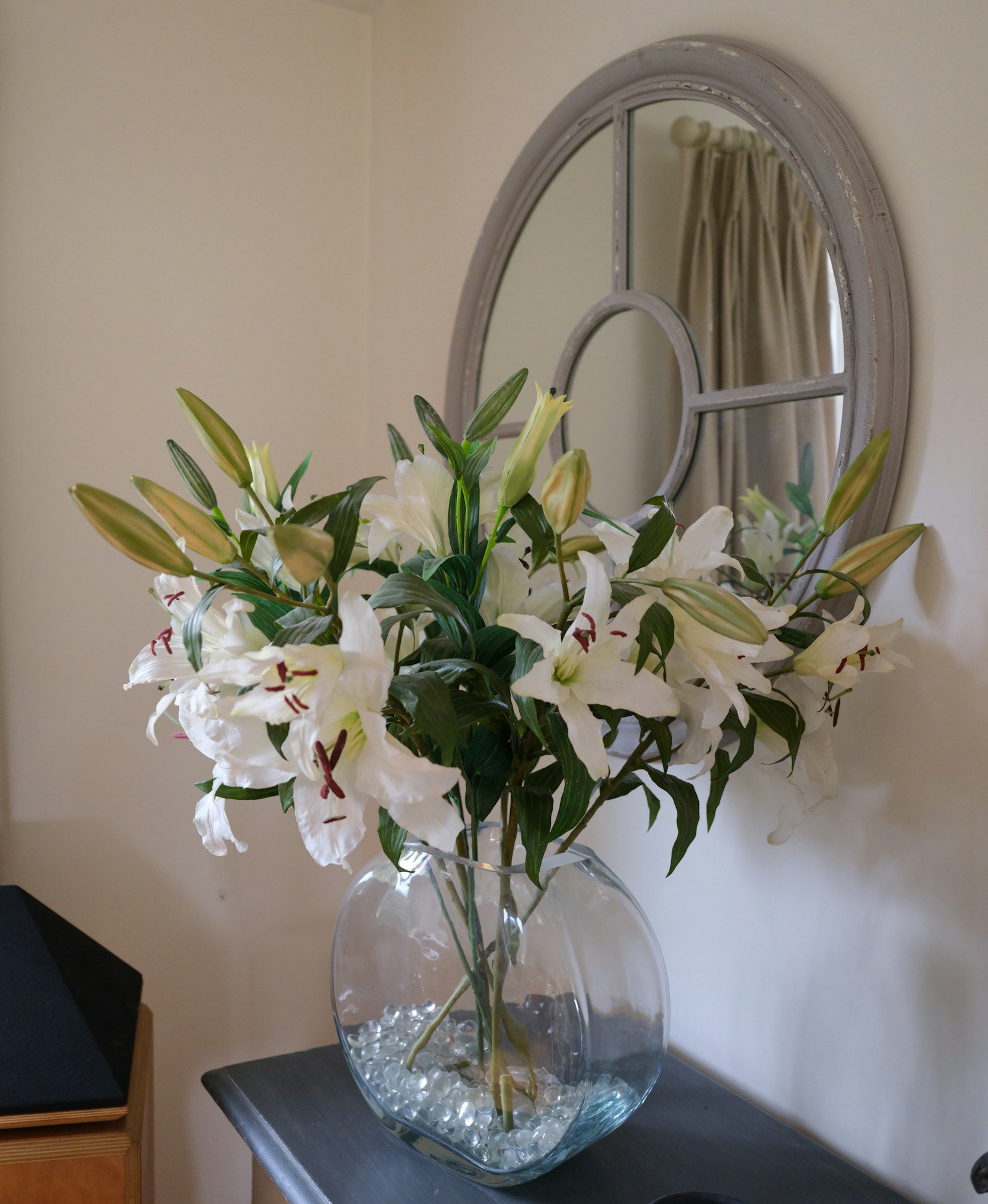 Lilies in glass